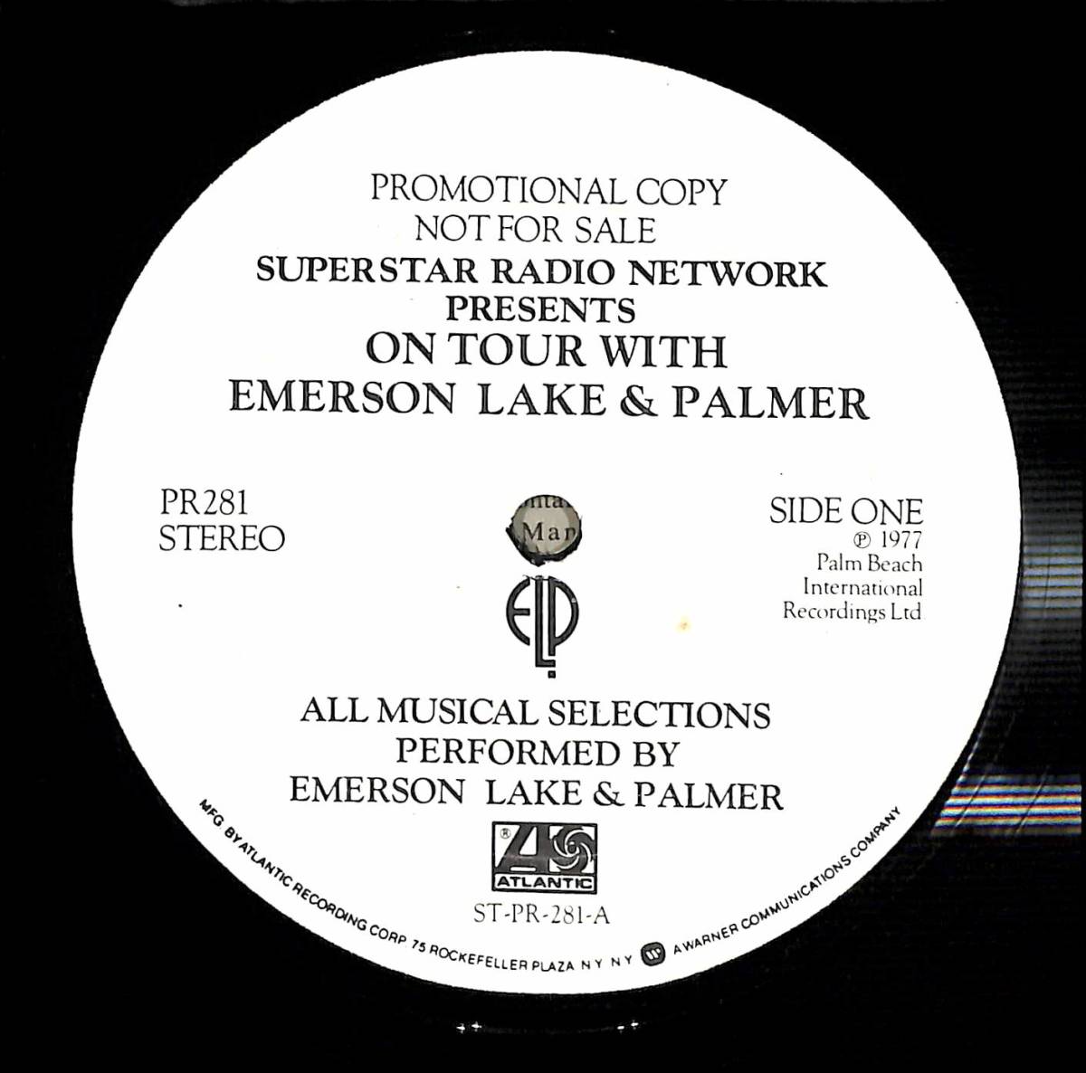 e0855/LP/米/プロモ盤/Emerson, Lake & Palmer/On Tour With Emerson, Lake & Palmer_画像3