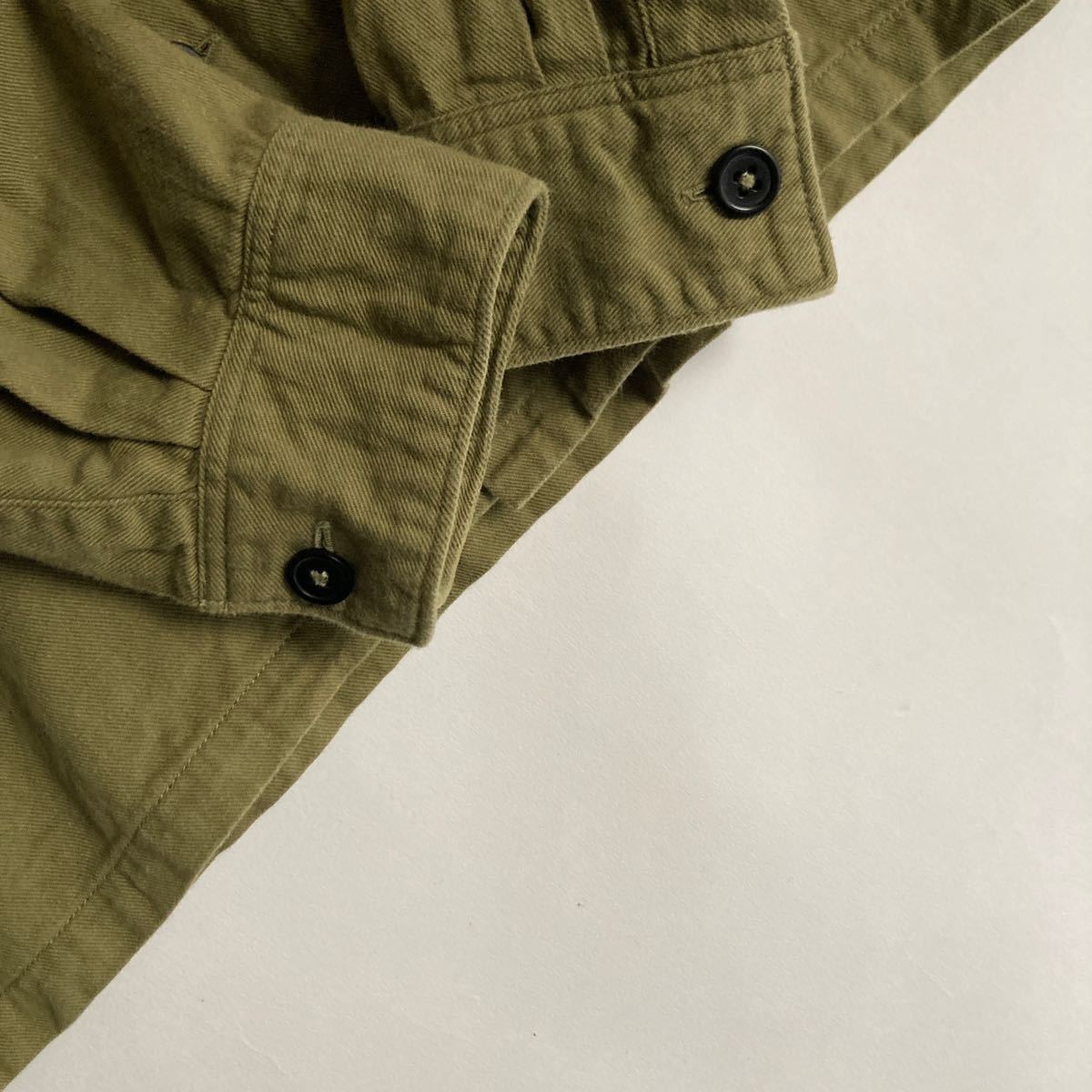 19AW MHL. LIGHT COTTON TWILL SHIRTS 日本製 マーガレットハウエル コットンツイル シャツ ボックスシルエット カーキ size M sk_画像9