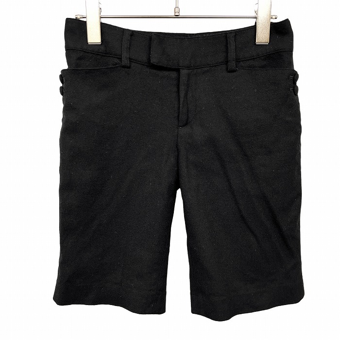 KUMIKYOKU Kumikyoku tapered shorts short pants lining attaching the smallest nappy wool × nylon × cashmere etc. 1 (W59-63/H87-91) black lady's 