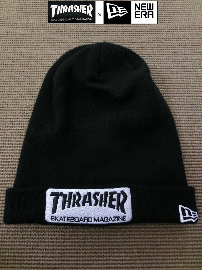 THRASHER ×NEW ERA スラッシャー×ニューエラ コラボニット ビーニー 美品_画像2