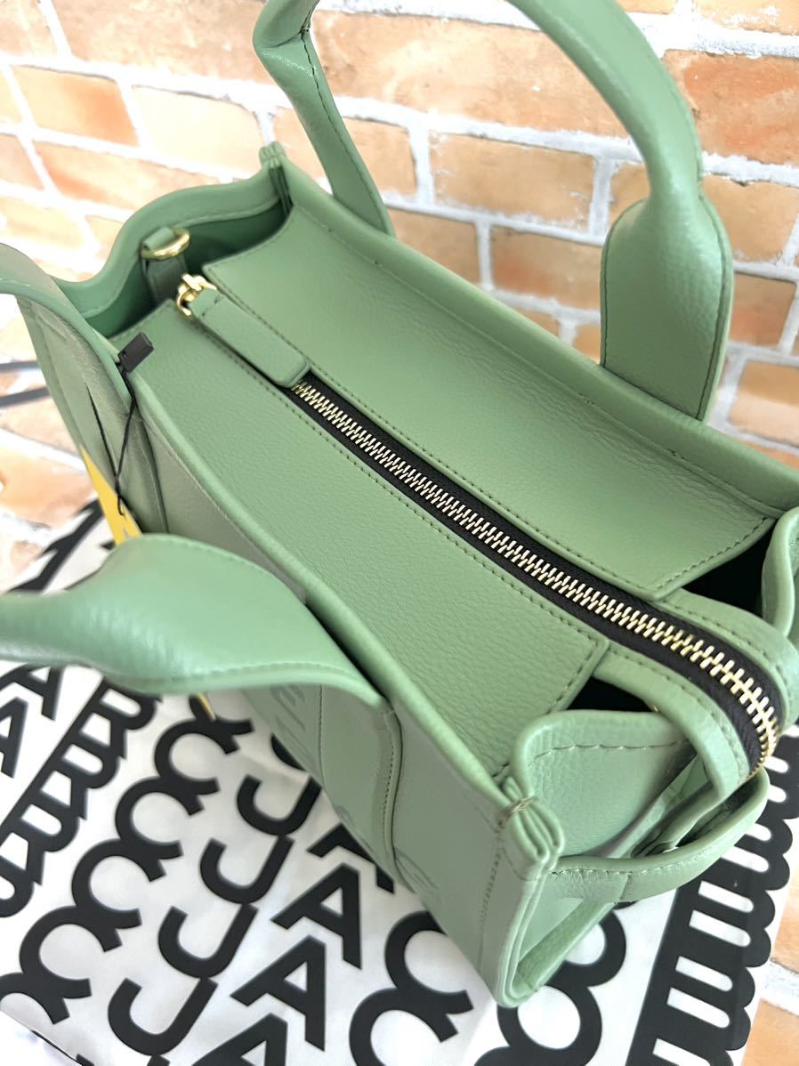 MARC JACOBS マークジェイコブス レザー ミニ トートバッグ ショルダーバッグ 331 aspen green_画像6