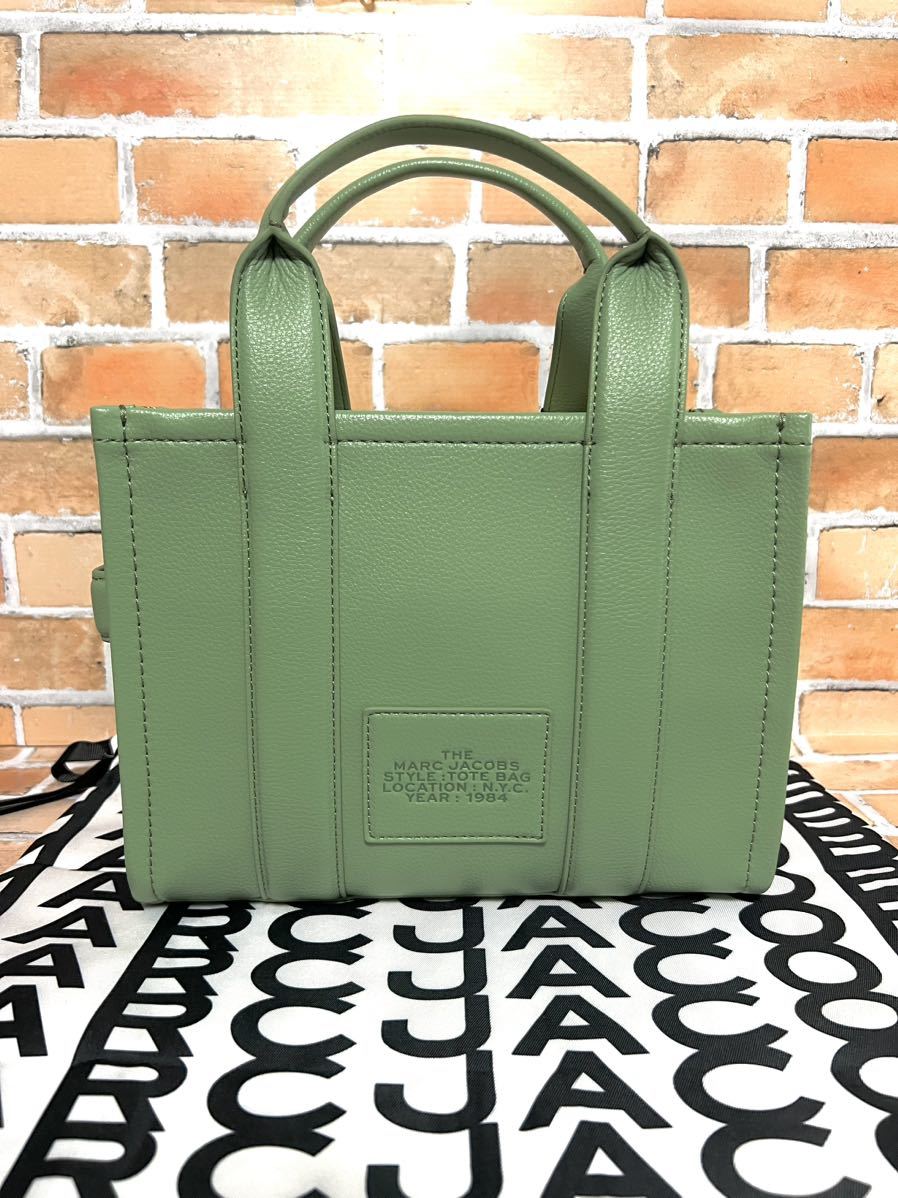 MARC JACOBS マークジェイコブス レザー ミニ トートバッグ ショルダーバッグ 331 aspen green_画像3