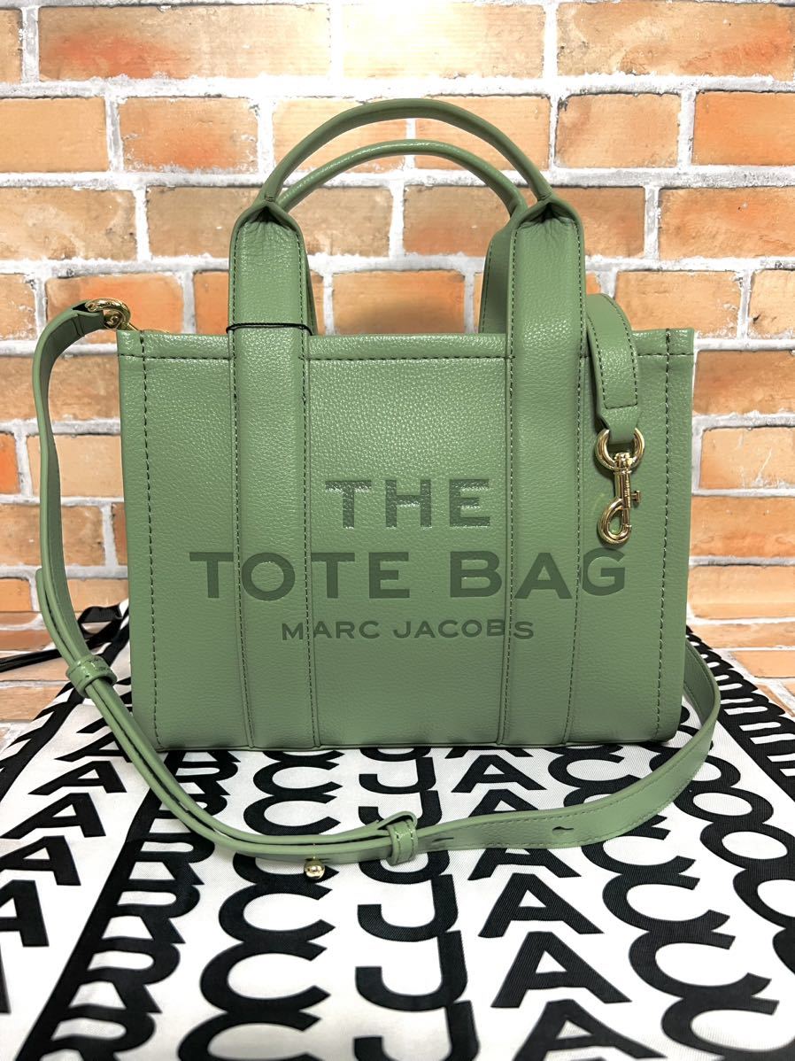 MARC JACOBS マークジェイコブス レザー ミニ トートバッグ ショルダーバッグ 331 aspen green_画像8