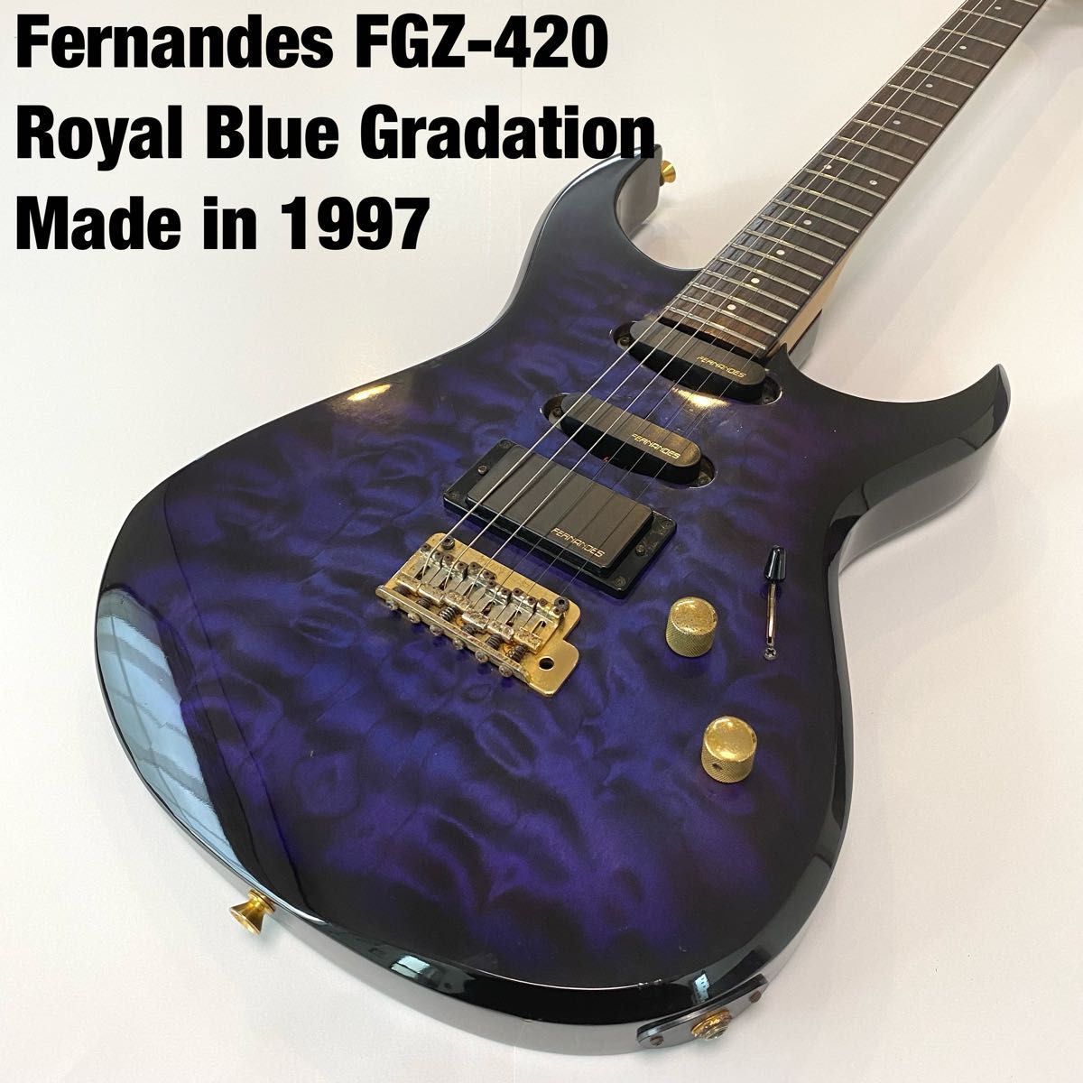 ⑭FERNANDESフェルナンデスギターストラップ パープル色中古品 ⑭FERNANDESフェルナンデスギターストラップ パープル色中古品
