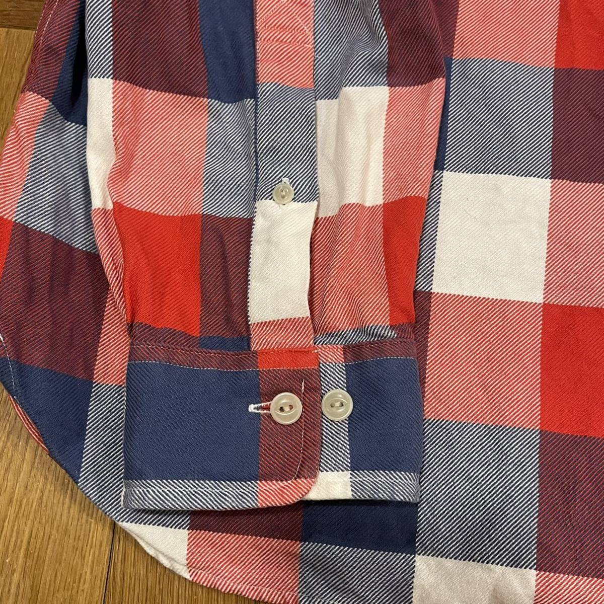 Brooks Brothers Red Fleece ブルックスブラザーズ ブロックチェックネルシャツ　サイズ表記L レッド系　チェック柄 中古品　コットン100%_画像9