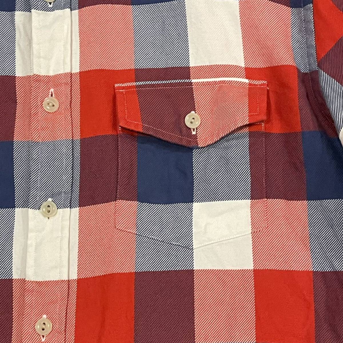 Brooks Brothers Red Fleece ブルックスブラザーズ ブロックチェックネルシャツ　サイズ表記L レッド系　チェック柄 中古品　コットン100%_画像8