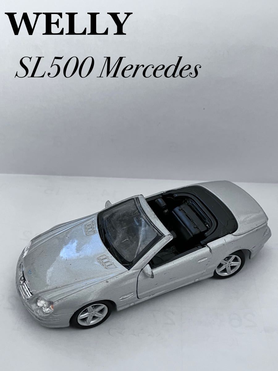 (Повреждение) Welly Mercedes -Benz 42316 SL500 Minicar Длина тела около 12 см.