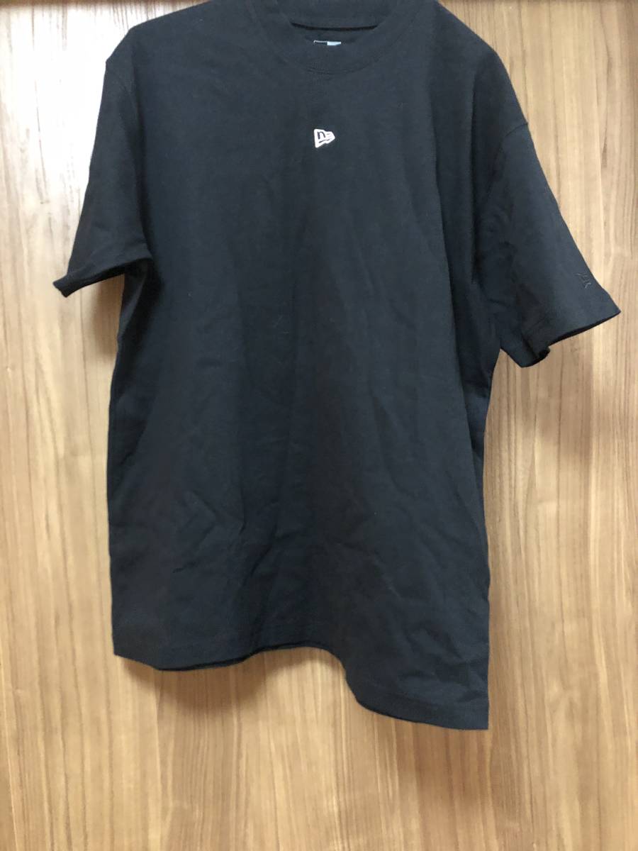 NEWERA　ニューエラ　Tシャツ　ニューエラロゴ　黒　Tシャツ　半袖　LARGE_画像1