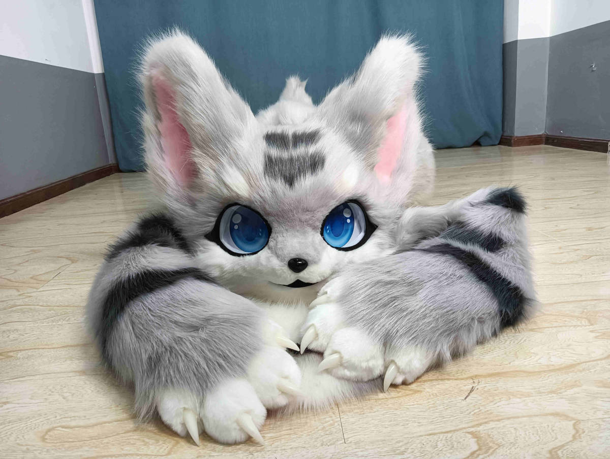 最新作 ケモノ マスク  着ぐるみ  fursuit フルスーツ コスプレ ファースーツ kigurumi   ぬいぐるみ  コスチューム  アトラクの画像1