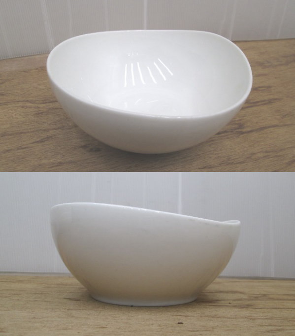 Narumi white salad bowl plate 5 piece set φ175×78 NARUMI Western-style tableware used kitchen /23M1802
