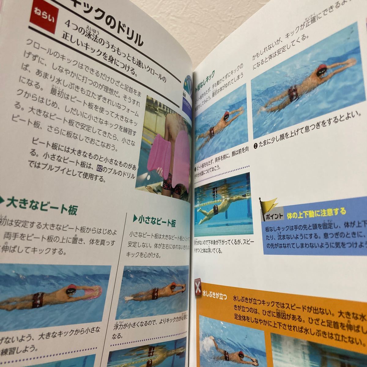 【訳あり　状態難】　みるみる上達！スポーツ練習メニュー　７ 水泳　上野　広治　監修_画像10