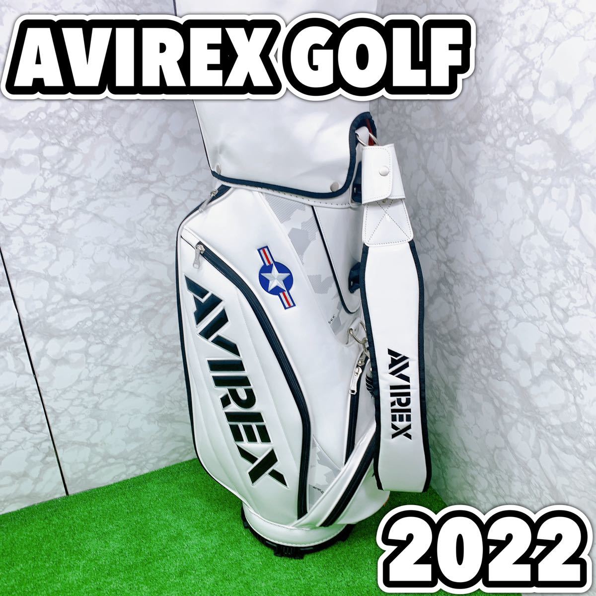 【美品】アヴィレックス ゴルフ AVXBB1-20C キャディバッグ AVIREX GOLF
