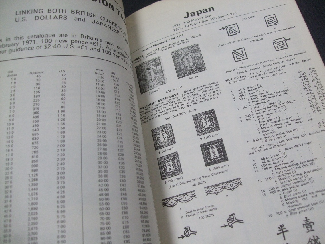  nostalgia . perfect score!![gibonz1971 version Japan stamp catalog ]1 pcs. 