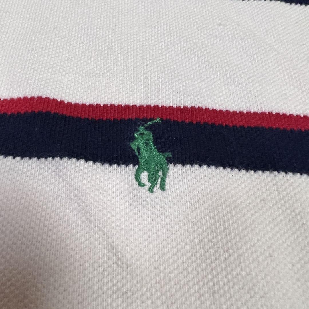 Polo RALPH LAUREN ラルフローレン ボーダー ポロシャツ 刺繍 ロゴ M USA古着 半袖 メンズ 送料無料 ゴルフ ゴルフウェア 半袖ポロシャツ_画像5