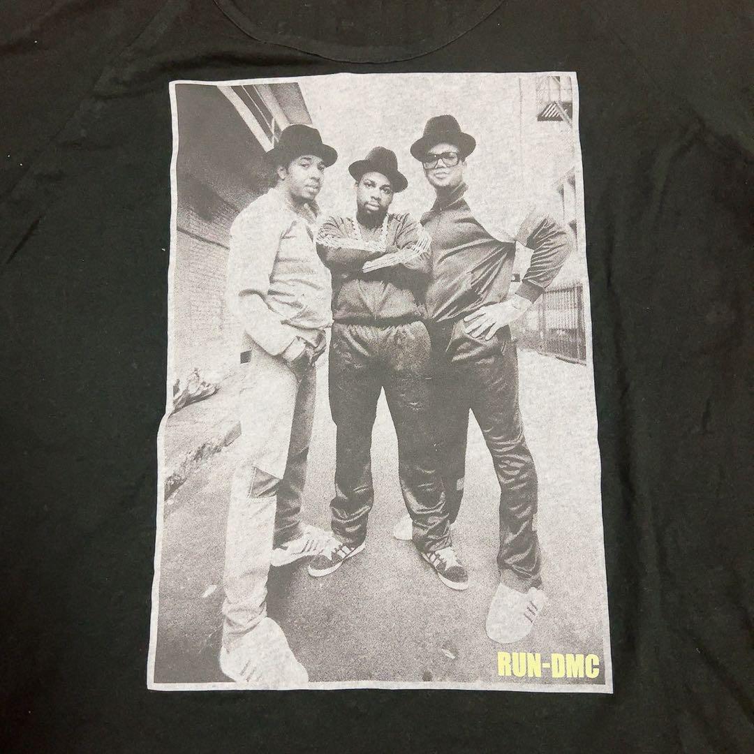 X-girl エックスガール RUN DMC 半袖Tシャツ サイズ１ M 送料無料 ラップT フォトT バンT ラン・ディーエムシー 半袖シャツ Tシャツ 黒