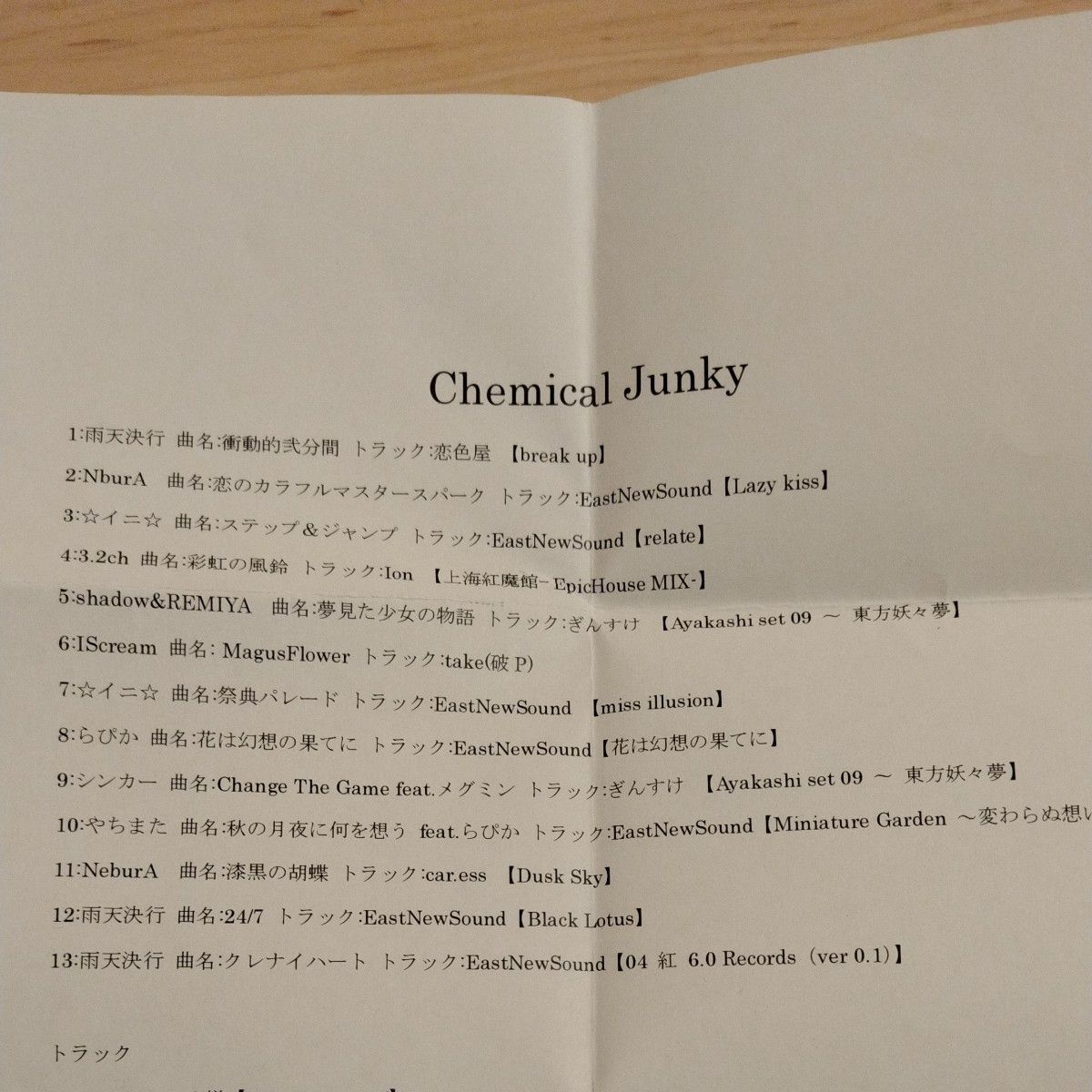 Chemical Junky / 恋のカラフルマスタースパーク