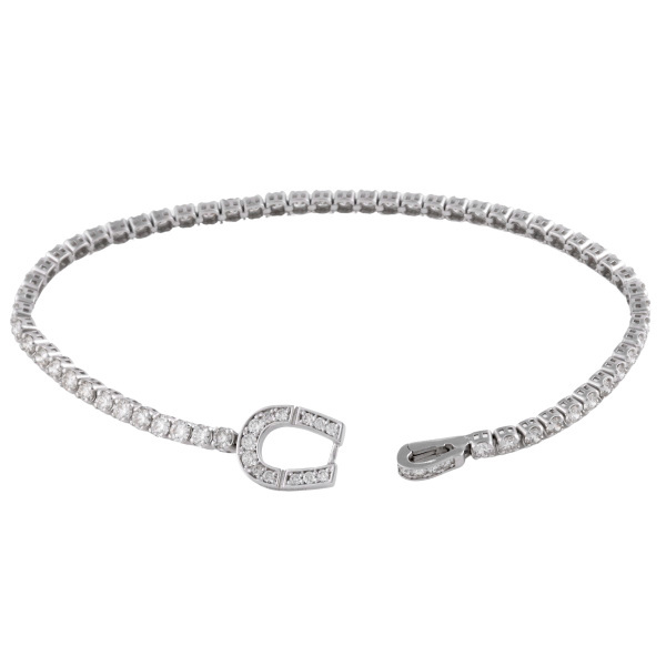 K18WG white gold diamond tennis bracele 