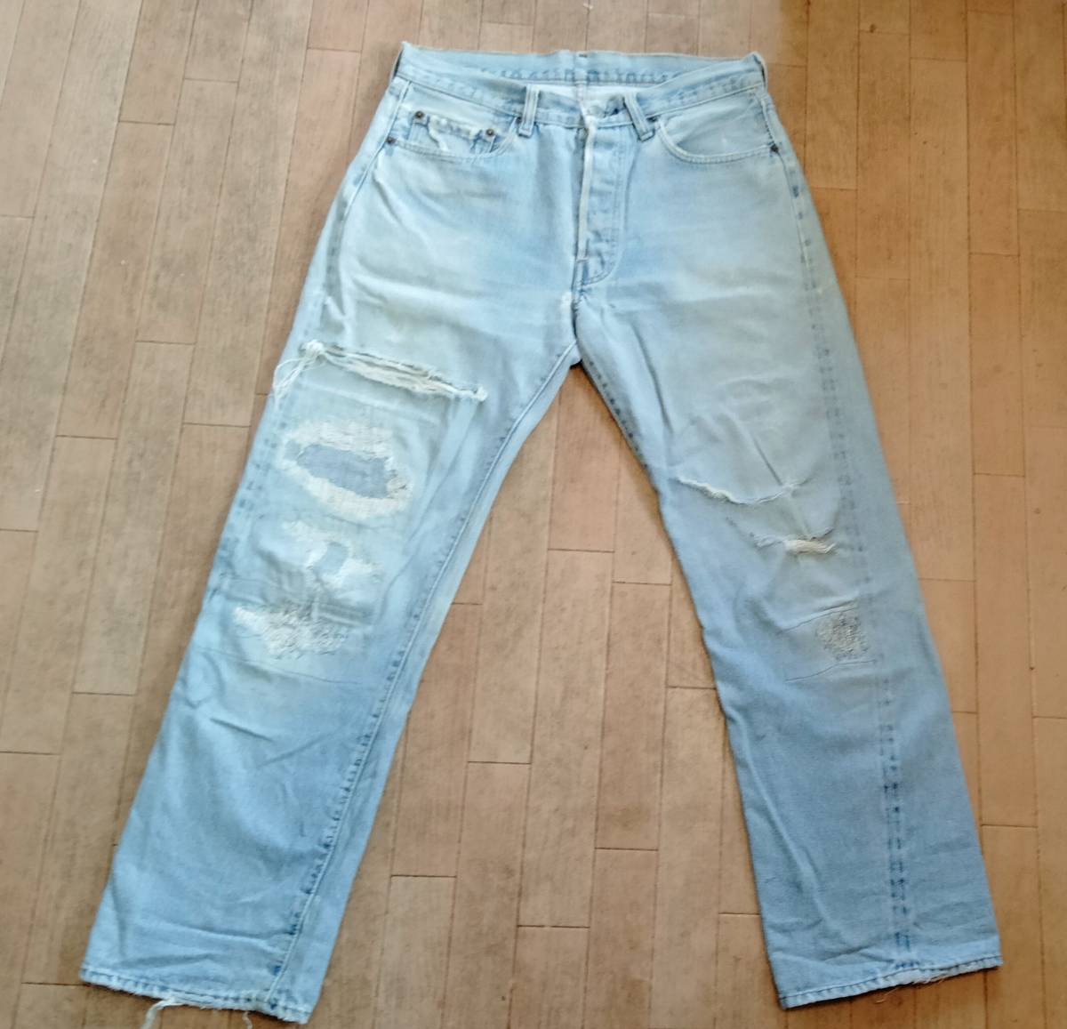 ★ヴィンテージ ★Levi's・リーバイス/501★80's赤耳・ダメージデニム・ジーンズ★USA製★レングス・オリジナルチェーンステッチ★ _画像1