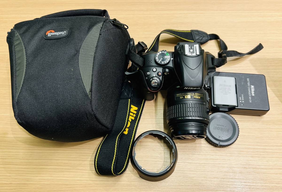 【KJ-2088SK】1円～ Nikon D3300/AF-S DX NIKKOR 18-55mm 1:3.5-5.6G VR ii デジタル 一眼レフカメラ 通電確認済み カメラ ニコン_画像1