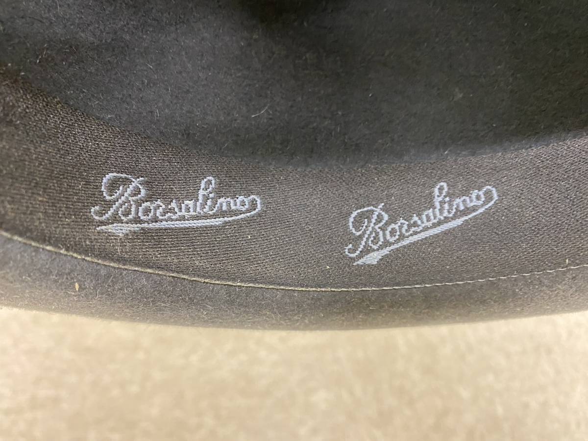 【MC2829TF】1円～ borsalino ボルサリーノ アレッサンドリア 高級中折れ帽子 ハット 帽子 イタリー製 _画像7