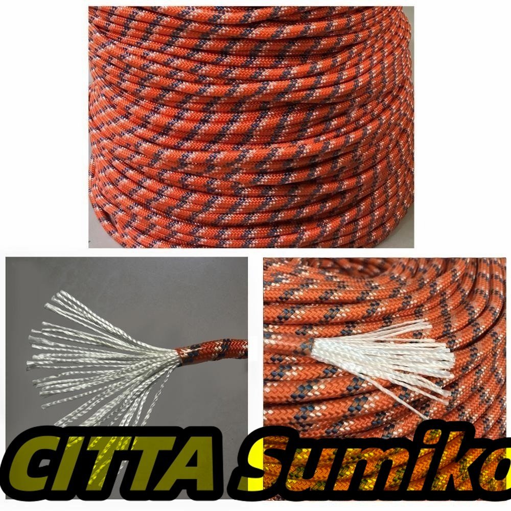  high quality wear resistance high intensity outdoors urgent rope climbing rope 30m diameter 9mm orange D