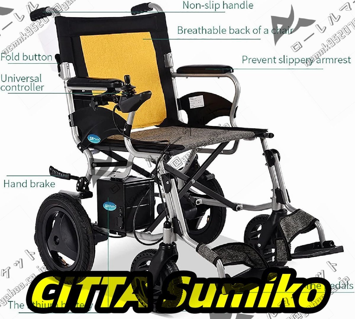  light weight folding electric wheelchair adult and, seniours for folding electric wheelchair 24v 12ah withstand load 130kg