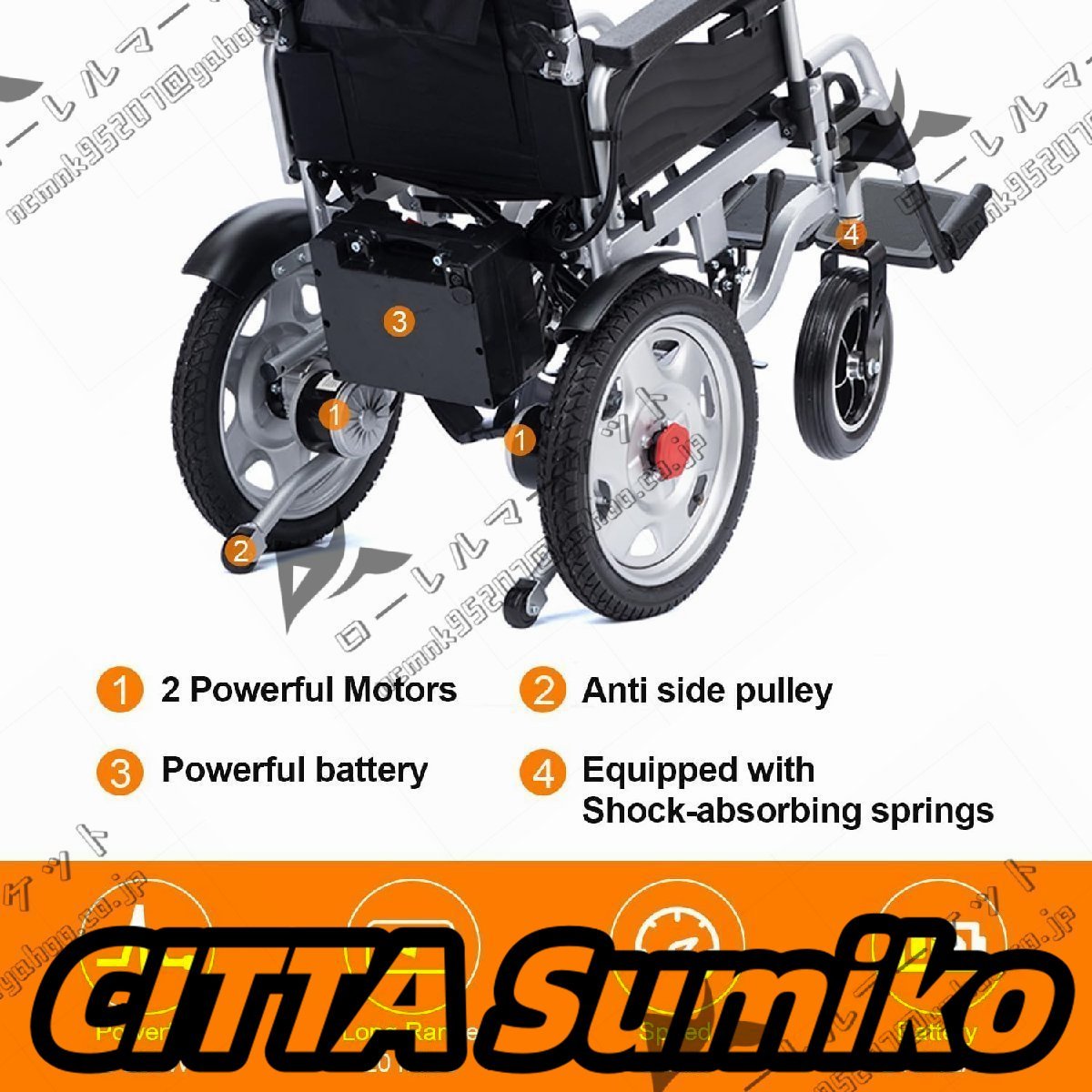 all ground shape correspondence folding type electric wheelchair sinia for portable electric wheelchair dual 500W motor for adult travel wheelchair 20 mile 330 pound 