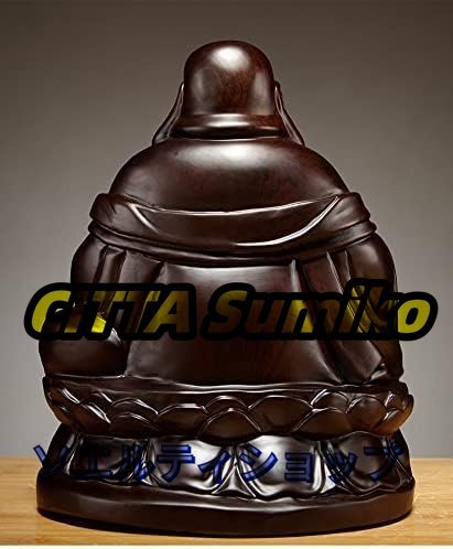 開運七福神 木彫り 仏像 黒檀彫刻 高さ15cm_画像4