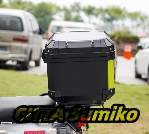 リアボックス 45L ブラック トップケース 大容量 ツーリング バックレスト装備 持ち運び可能_画像5