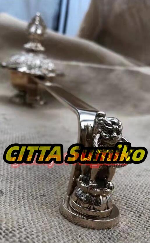密教法具 寺院用仏具」摩尼宝珠持ち手炉 真鍮製磨き仕上げ39.5cm 密教法具 寺院用仏具」摩尼宝珠持ち手炉 真鍮製磨き仕上げ39.5cm