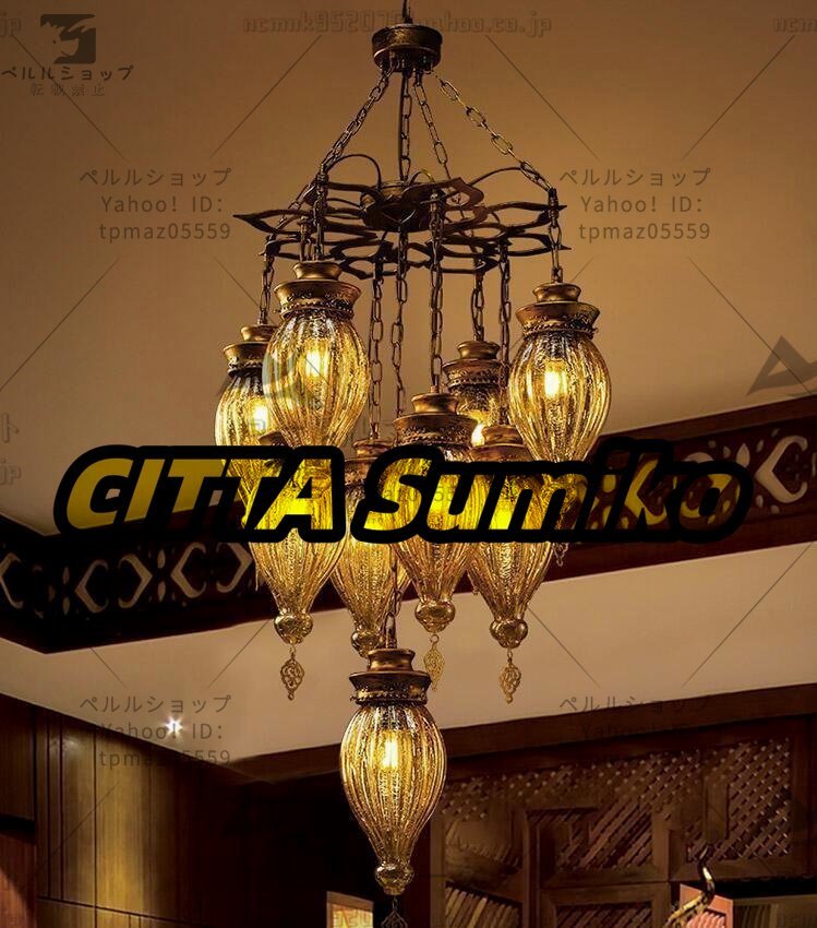 タイ式古風吊り下げ照明、リビング、ホテル、タイ式のお店 タイ式古風吊り下げ照明、リビング、ホテル、タイ式のお店