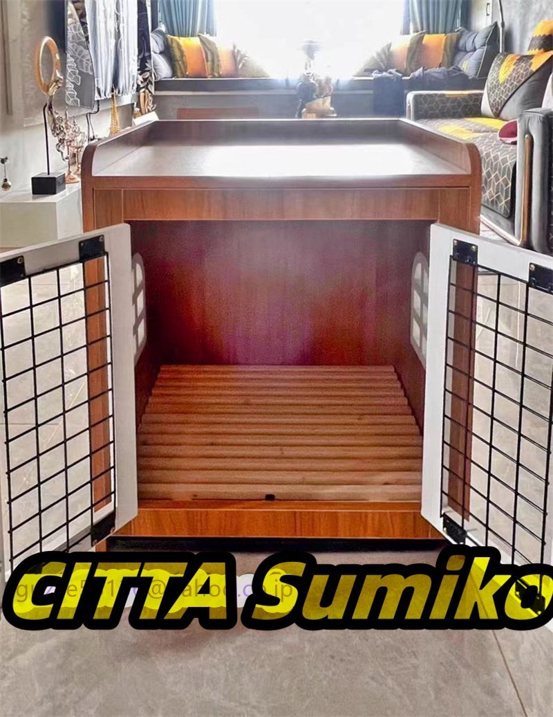 強くお勧め☆ 実木 シンプル 犬用ケージ 犬ハウス 61*46*64cm 強くお勧め☆ 実木 シンプル 犬用ケージ 犬ハウス 61*46*64cm