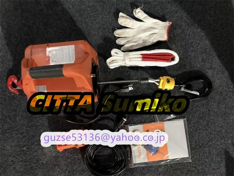 小型クレーン 電動ウインチ 吊り上げ能力100kg 1500W 業務用 小型クレーン 電動ウインチ 吊り上げ能力100kg 1500W 業務用