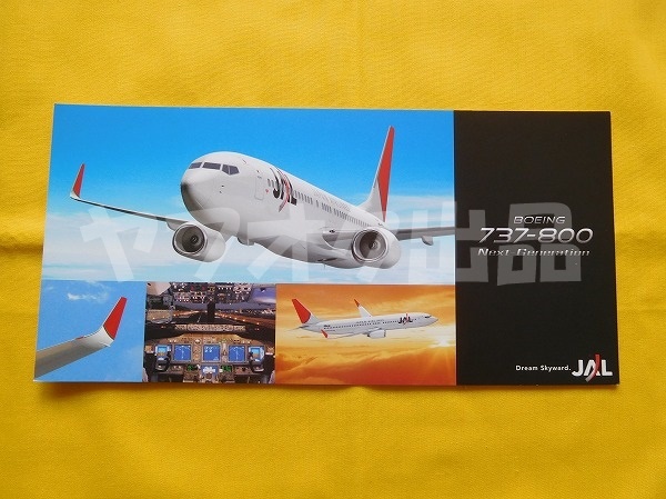 [ワイド判] JAL 日本航空 B737-800 ポストカード 絵はがき 絵葉書 Postcard 飛行機 B38_画像1