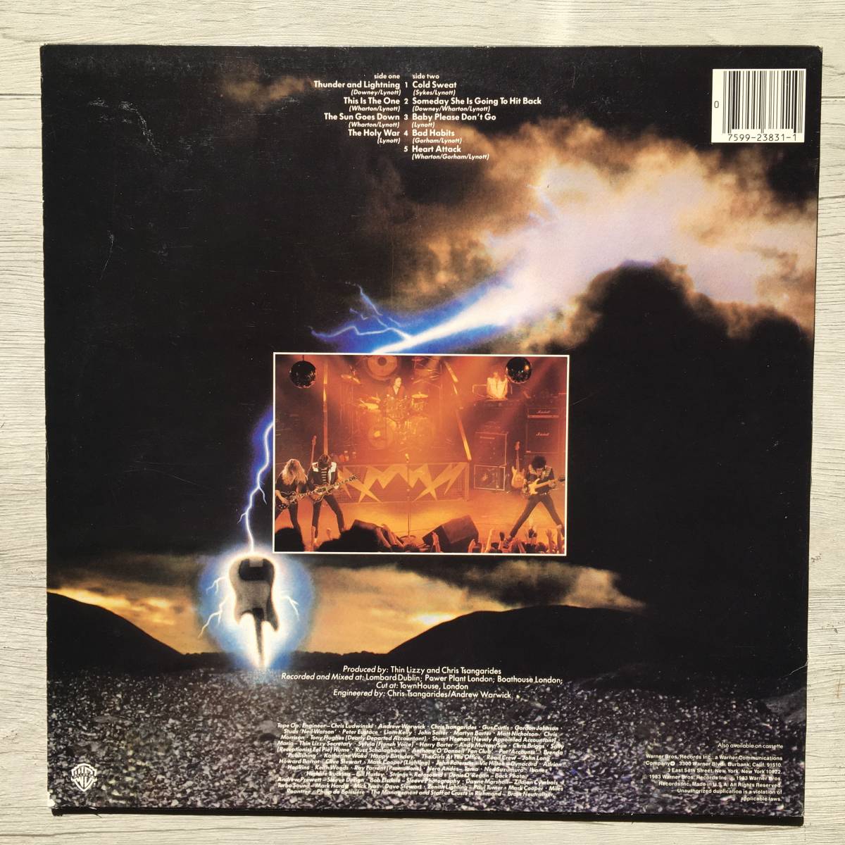 PROMO THIN LIZZY THUNDER AND LIGHTNING US盤_画像2