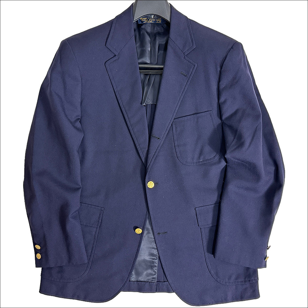 J7291 美品 ブルックスブラザーズ 80's ゴールデンフリース USA製 金ボタン紺ブレザー 紺ブレ 39REG Golden Fleece Makers BROOKS BROTHERS_画像2