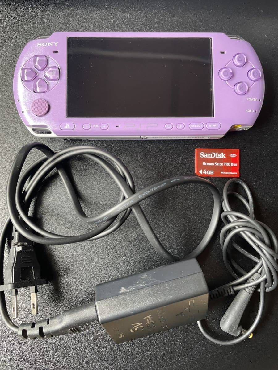 コレクション品 PSP-3000 アイルー村 ライラックパープル 本体 コレクション品 PSP-3000 アイルー村 ライラックパープル 本体
