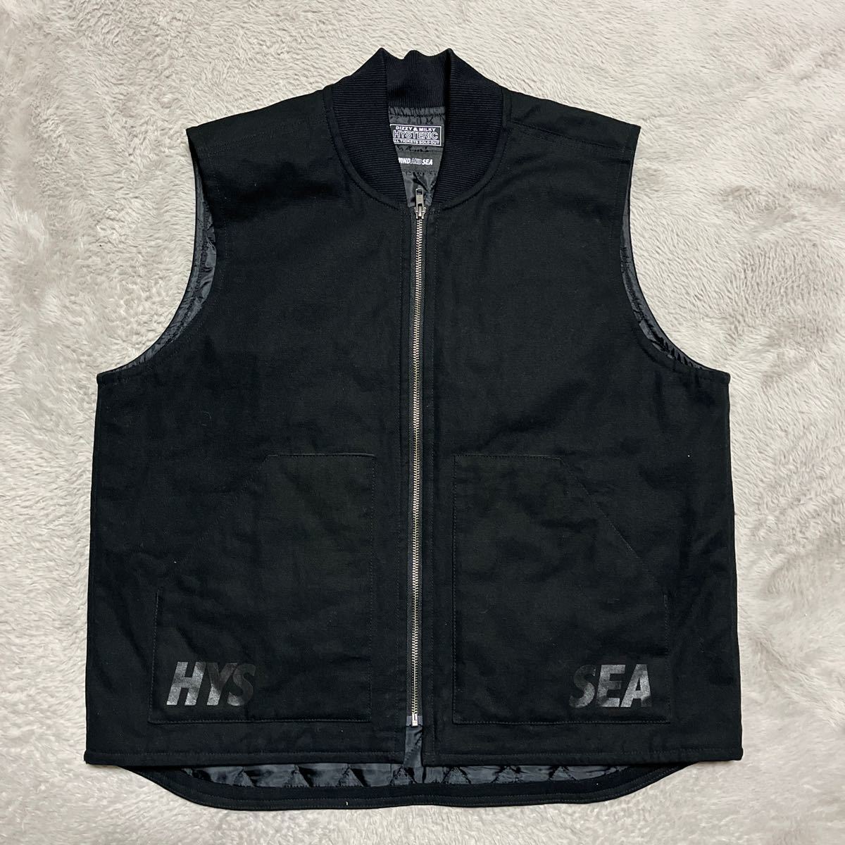 HYSTERIC GLAMOUR WIND AND SEA DUCK VEST ダックベスト　ヒステリックグラマー　ジャケット　 JACKET 黒　ブラック　L_画像1