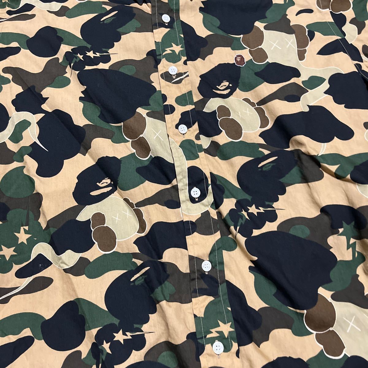 激レア　初期　A BATHING APE BAPE KAWS ORIGINALFAKE 長袖シャツ　tee tシャツ M 1st Camo 総柄　ロンt SHARK STA BABY MILO sk8_画像9