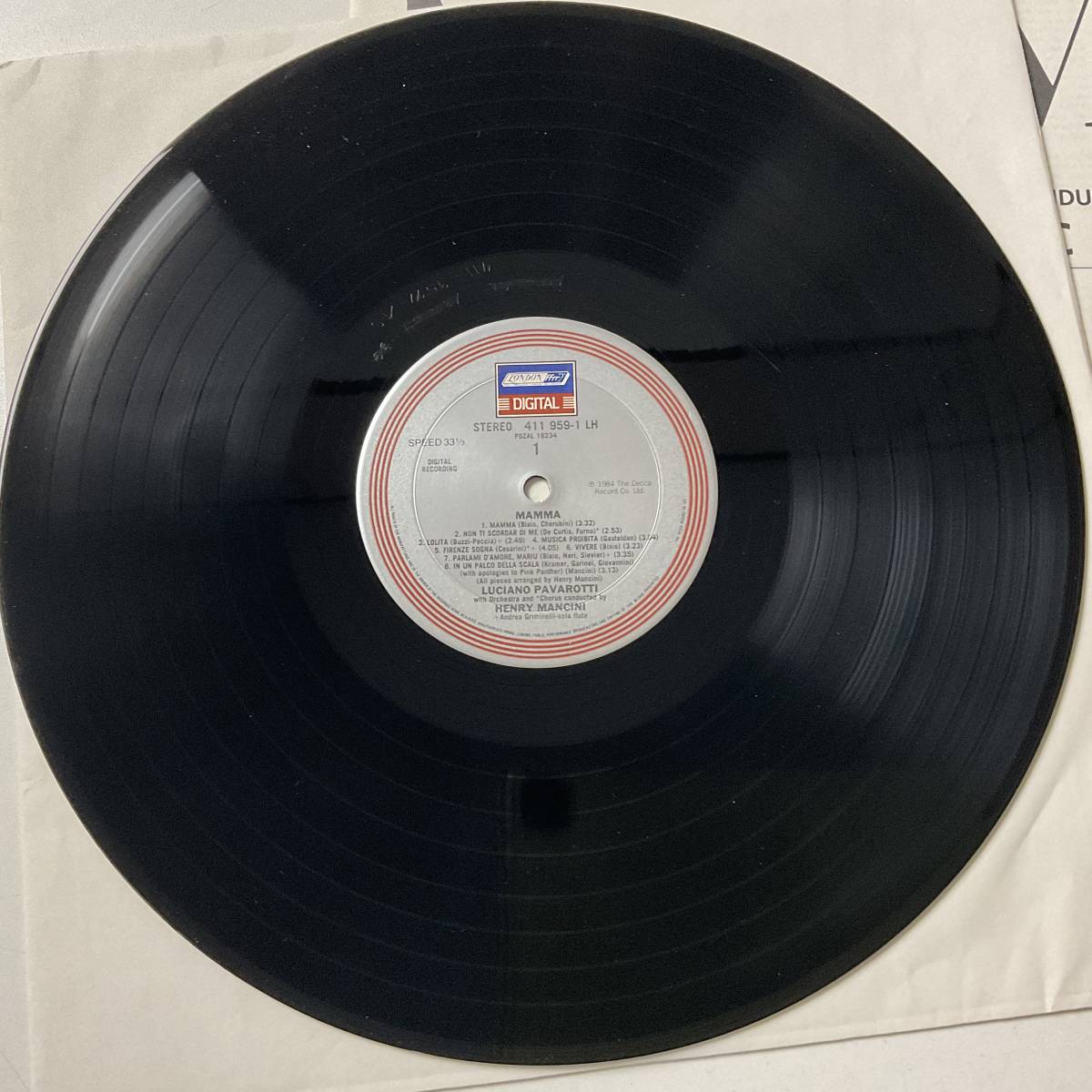 *LP レコード Luciano Pavarotti / Henry Mancini Mamma UK 1984 ORIGINAL Decca 4119591 美盤 LICCA*RECORDS 425 何枚でも同送料_画像5