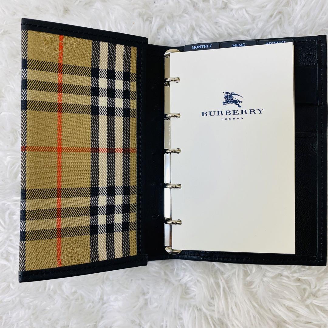 極美品/希少な箱付き　Burberry London　バーバリーロンドン　ホースロゴ　ノバチェック　レザー　手帳　メモ帳　スケジュール帳_画像8