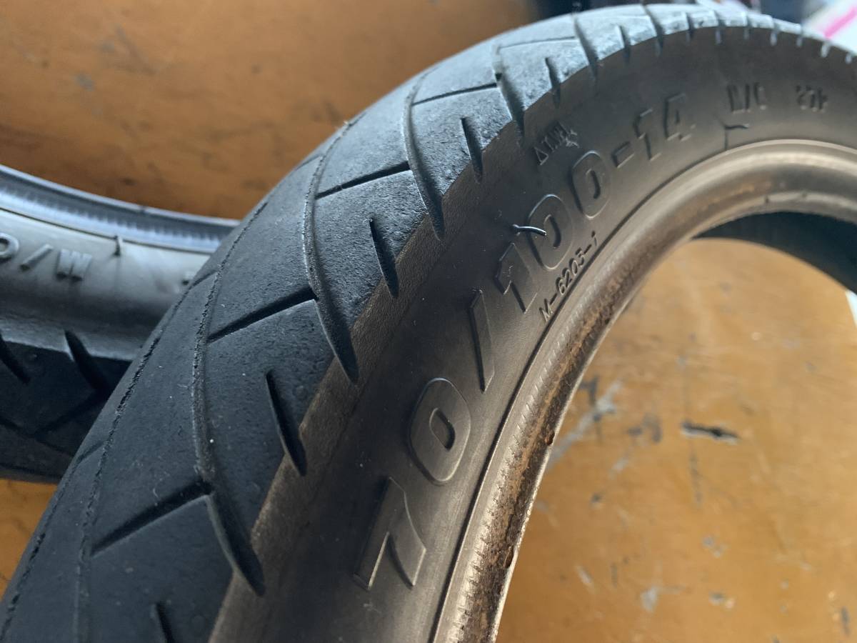  Honda Cub AA04 JA10 summer winter studdless tires 6ps.@ together 70/100-14 80/100-14 2