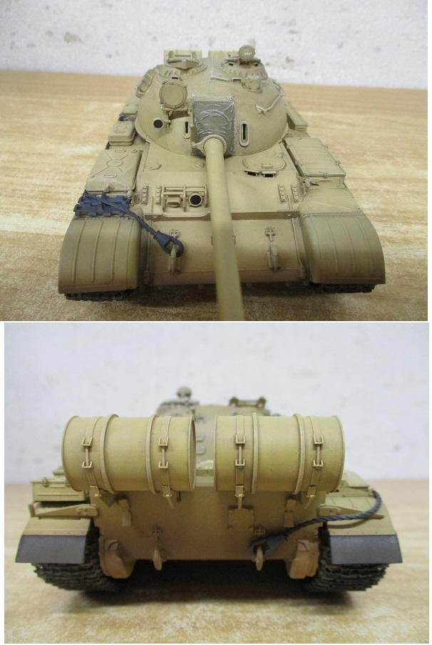 h10-2（T-55A 戦車 デザートバージョン メタルキャタピラ仕様 1/35スケール）割れ有 TAMIYA タミヤ Master work Collection ジャンク_画像3