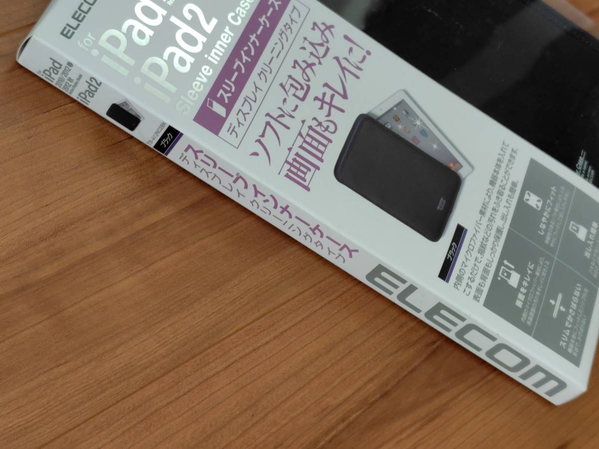 【未使用】 ELECOM iPad用 スリーブインナーケース　ディスプレイ クリーニングタイプ　ブラック (TB-A12NC2BK)_画像5