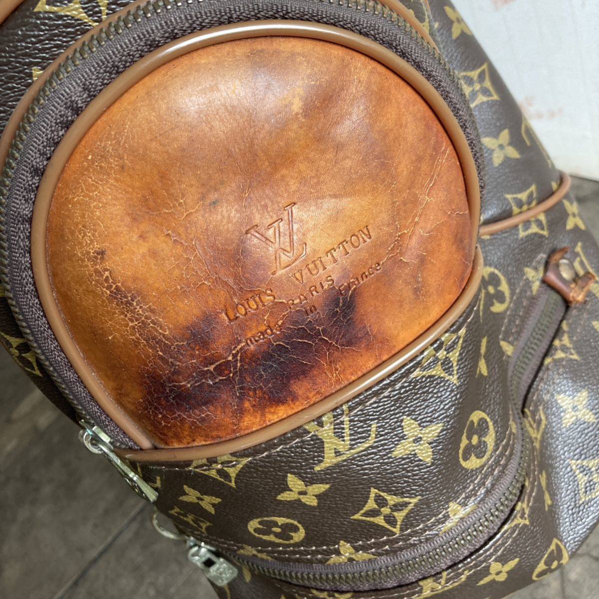 LOUIS VUITTON ルイヴィトン モノグラムキャディーバッグ ゴルフバッグ ゴルフ用品 完全ジャンク扱い 現状品 ヴィンテージ_画像4