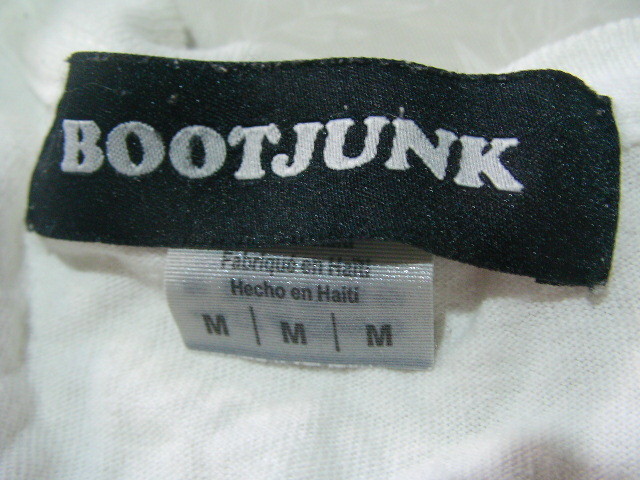 ssy8035 BOOTJUNK 半袖 Tシャツ ホワイト ■ フロントプリント ■ クルーネック コットン100 Mサイズ カジュアル_画像9