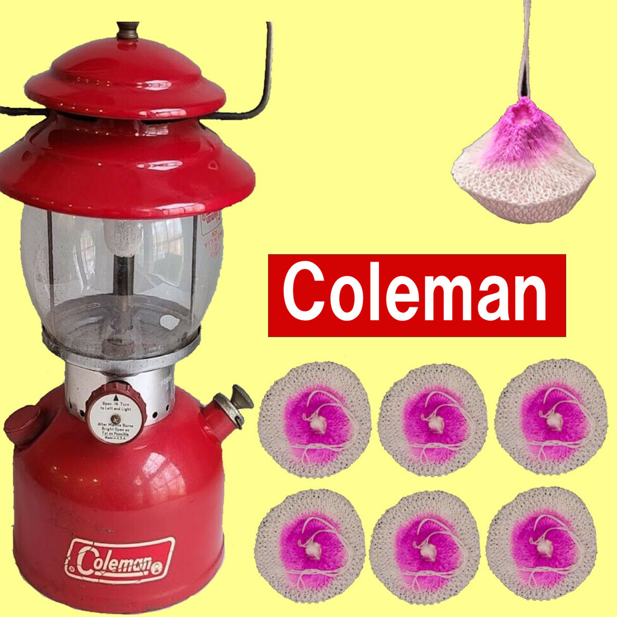 Coleman 200A ランタン シングル マントル 12枚セット / コールマン / ペトロマックス ガスランタン ホワイトガソリン ランタン_画像1