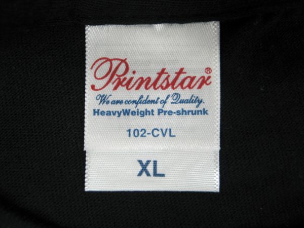 Printstar 00102-CVL 5.6oz ヘビーウェイト長袖Tシャツ XLサイズ ブラック 1枚 無地 ロンT 新品 ゆうパケット330円or350円発送可 黒_ブラックXLサイズ