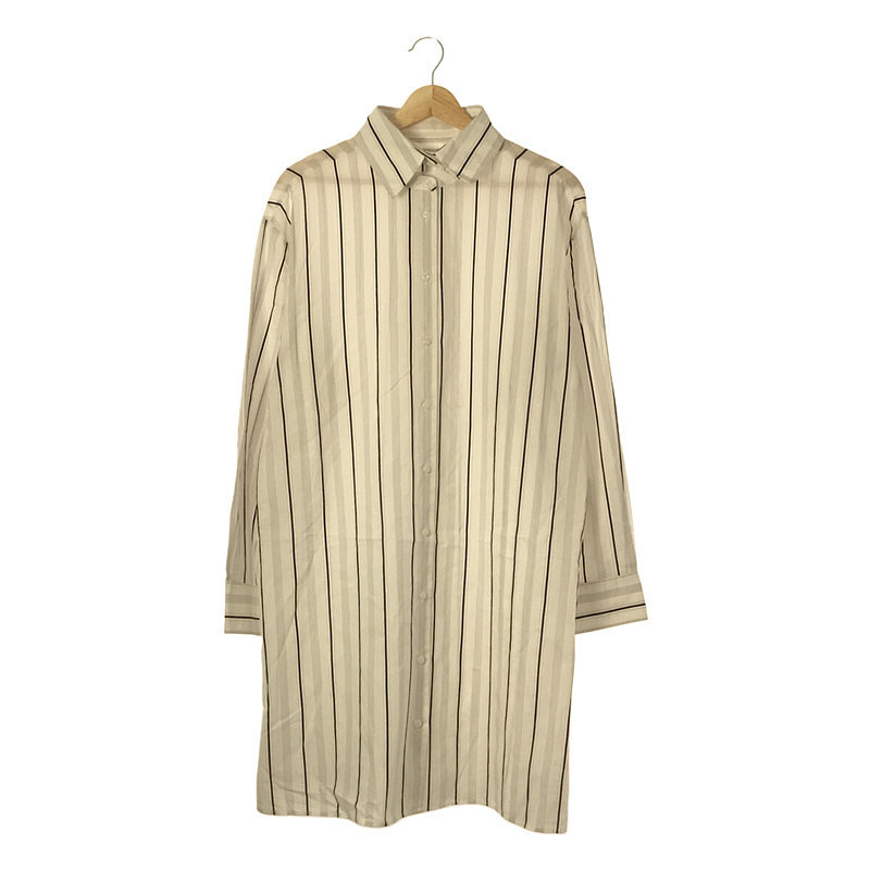 Maison Margiela / メゾンマルジェラ | 2020SS | STRIPED SHIRT DRESS ストライプ シャツドレス ワンピース | 38 | ホワイト