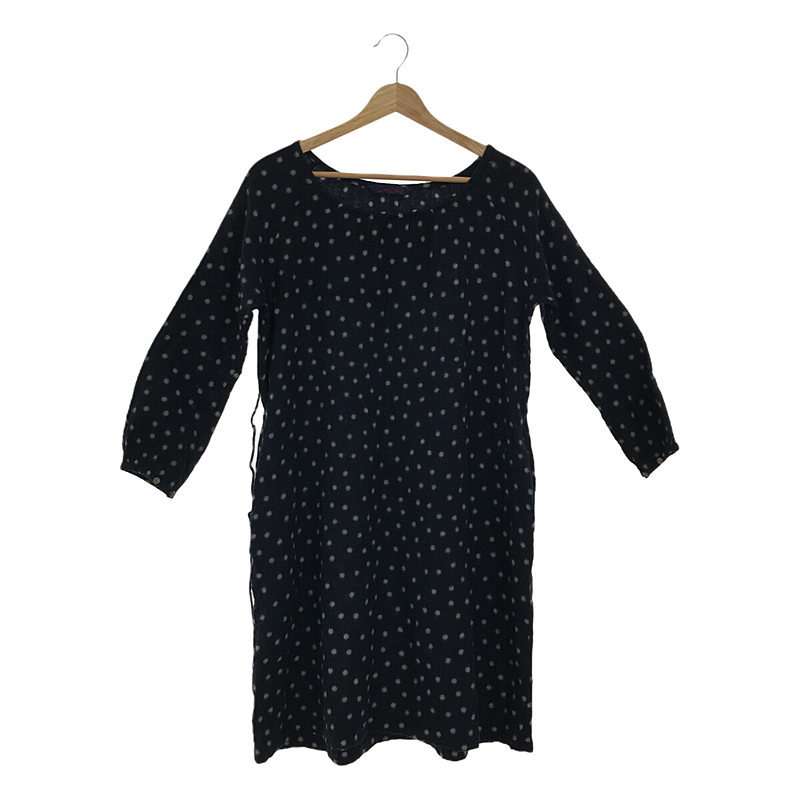 Umii 908 / ウミ908 | ウール ドット ドローストリング ワンピース | 2 | ネイビー | レディース_画像5